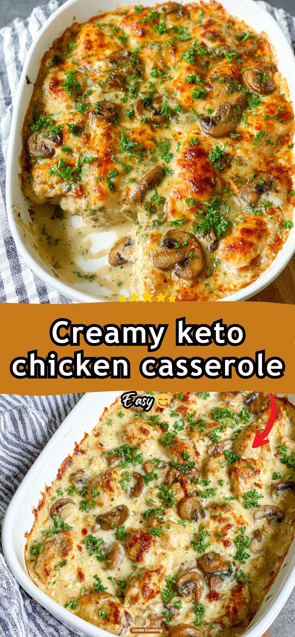 Creamy keto chicken casserole