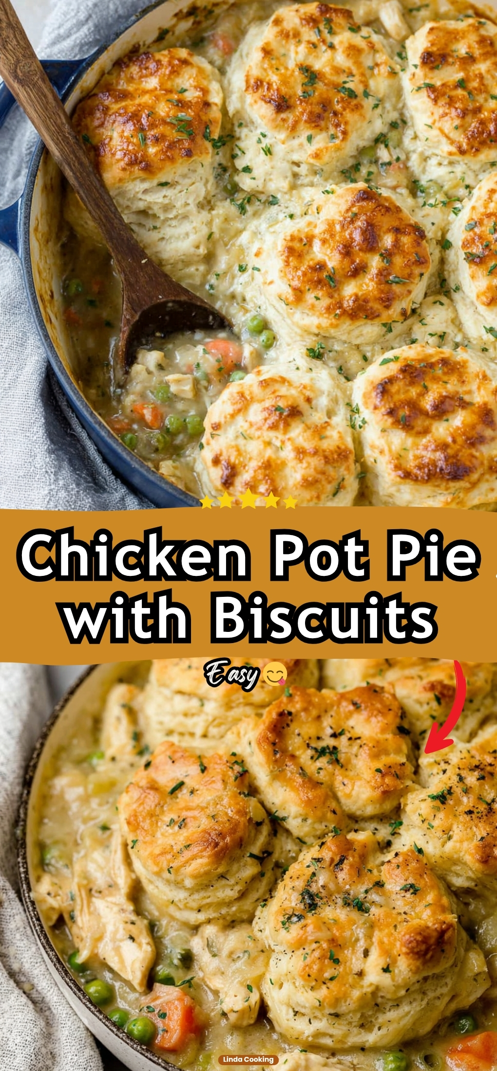 Chicken Pot Pie with Biscuits