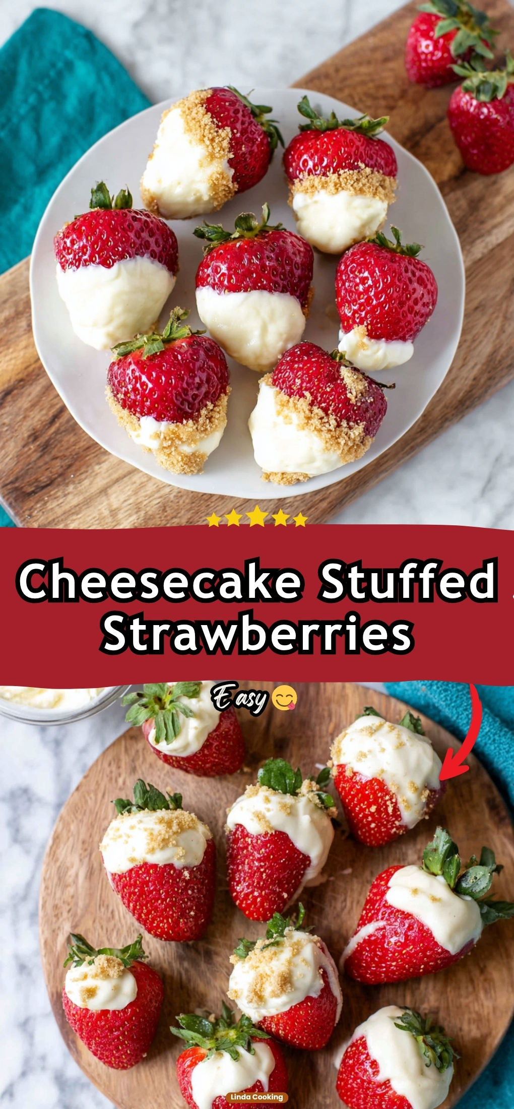 Cheesecake Stuffed Strawberries