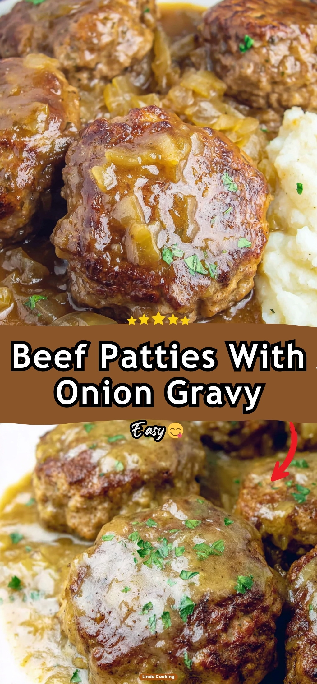 Beef Patties With Onion Gravy