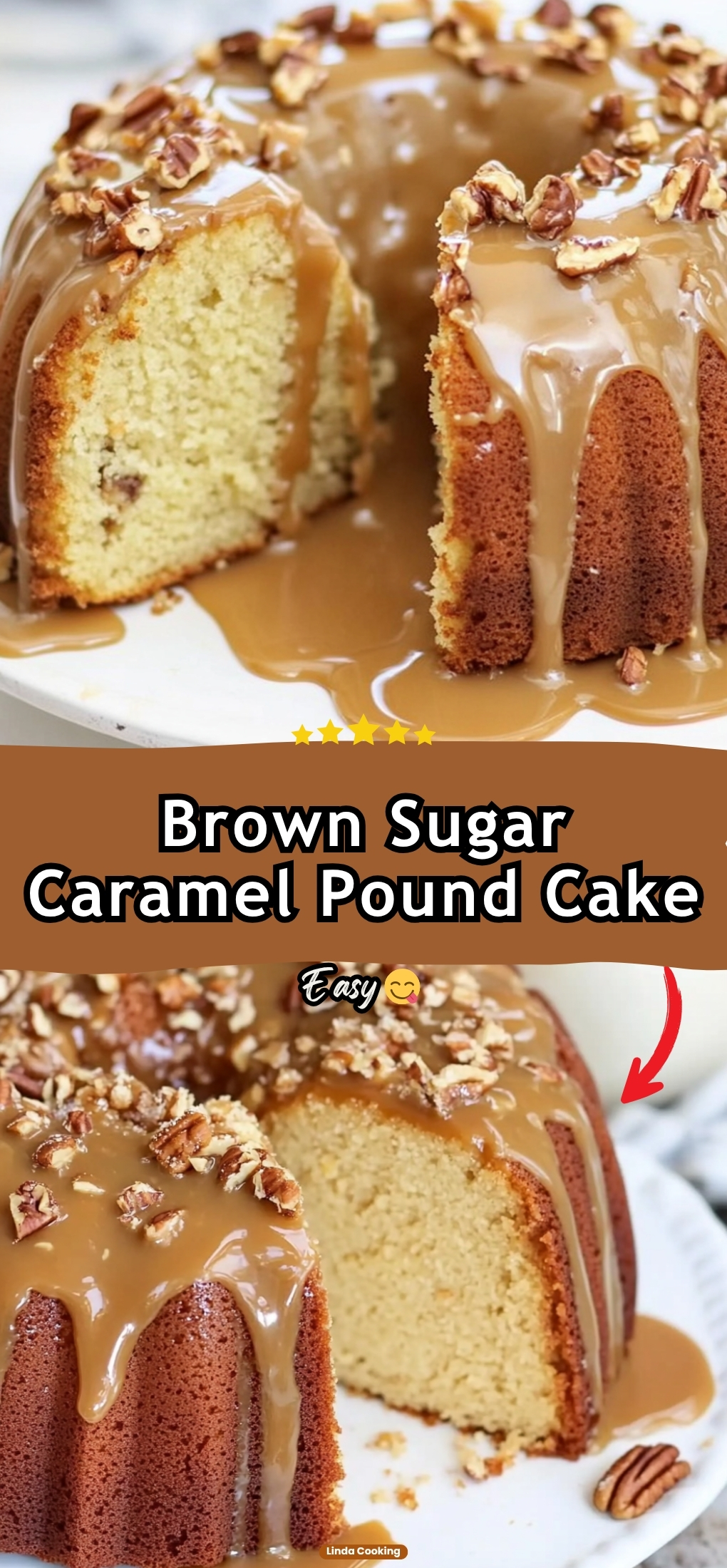 Brown Sugar Caramel Pound Cake w/ Caramel Glaze