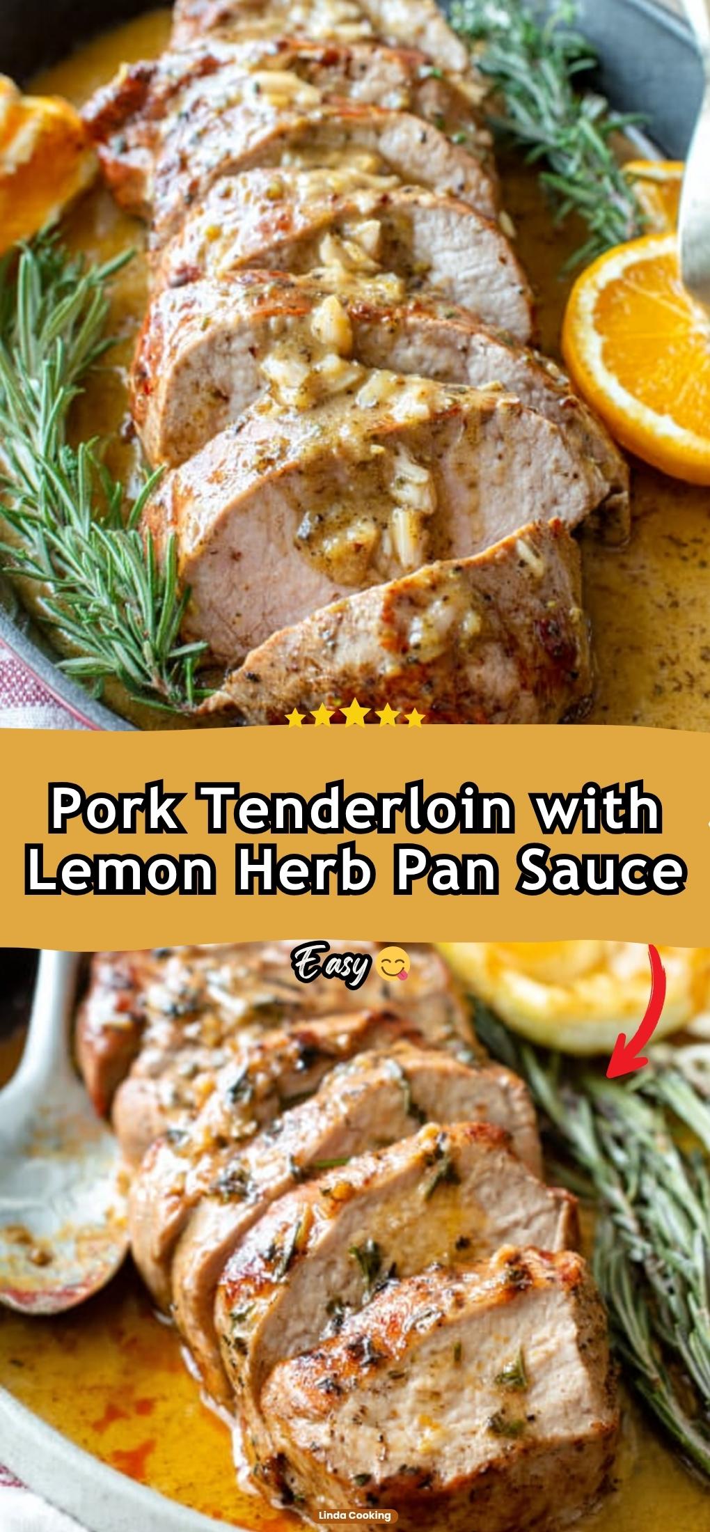 Pork Tenderloin with Lemon Herb Pan Sauce