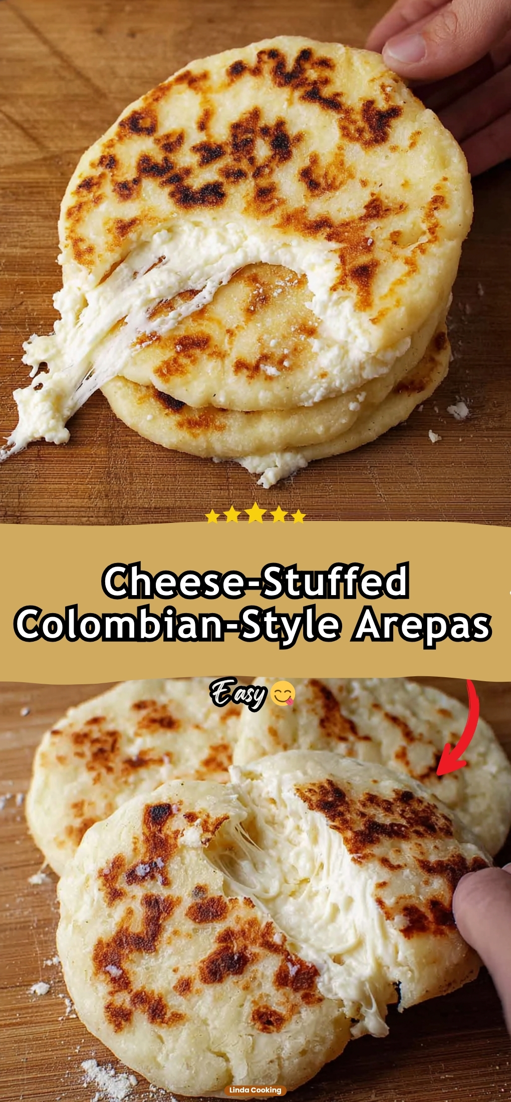 Cheese-Stuffed Colombian-Style Arepas Recipe