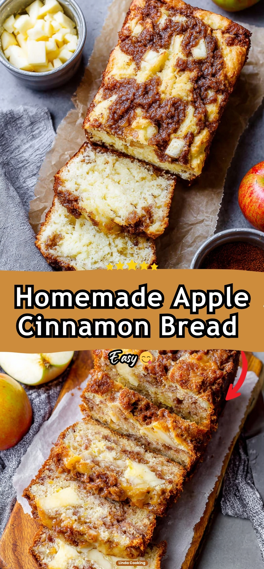 Homemade Apple Cinnamon Bread Recipe
