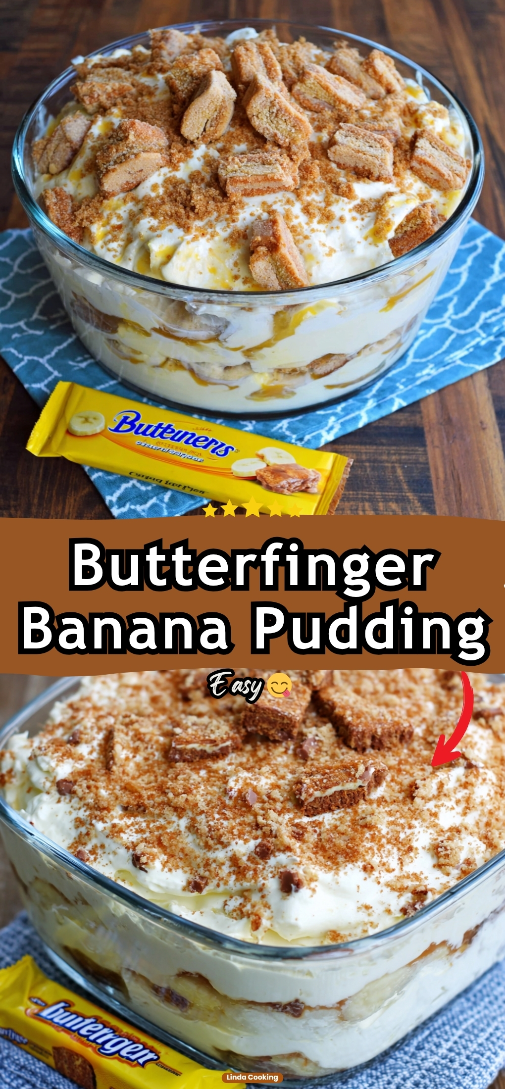 Butterfinger Banana Pudding