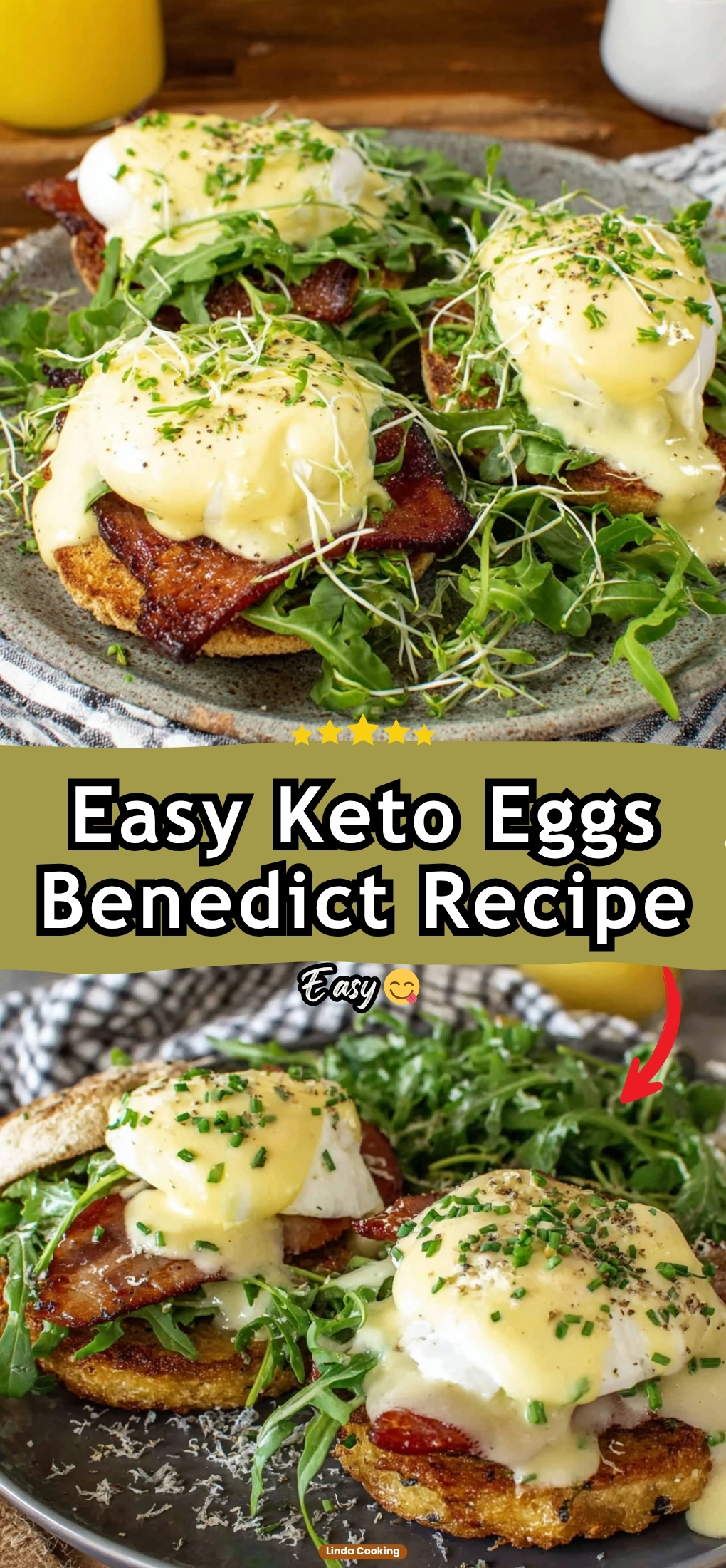 Easy Keto Eggs Benedict Recipe