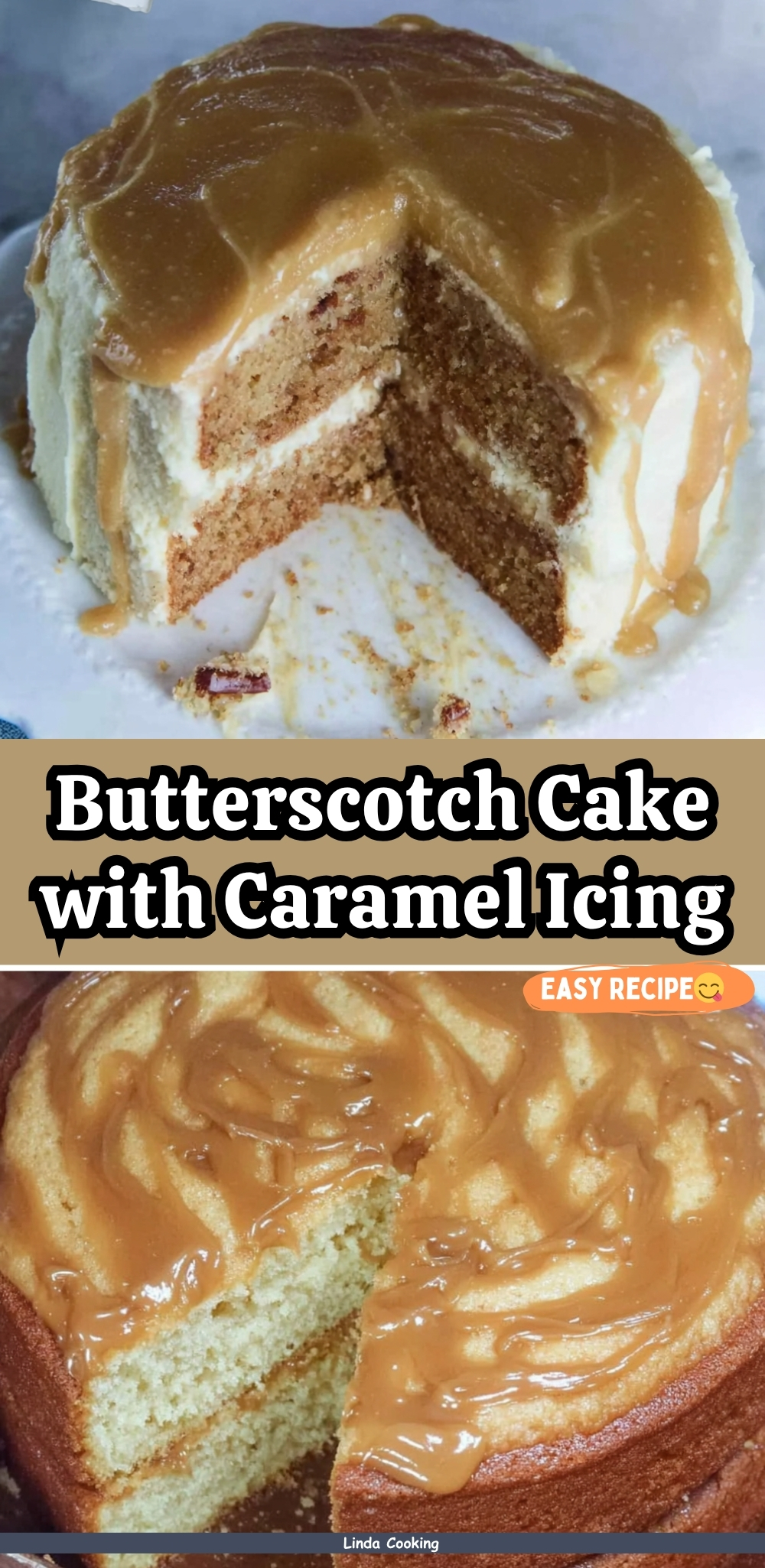 Butterscotch Cake with Caramel Icing