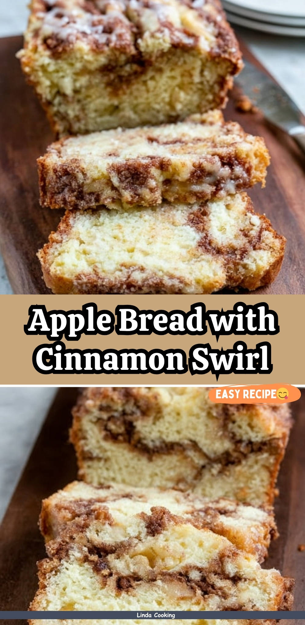 Apple Bread with Cinnamon Swirl