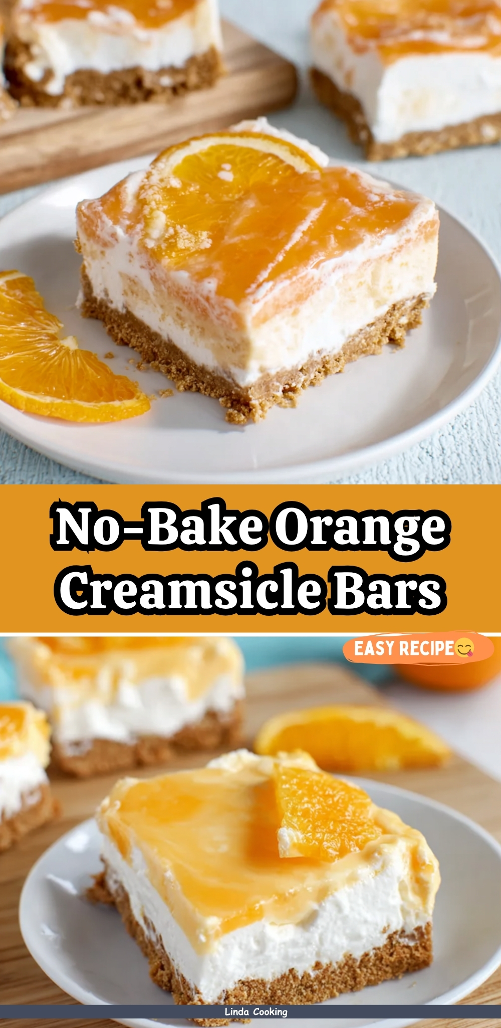 No-Bake Orange Creamsicle Bars