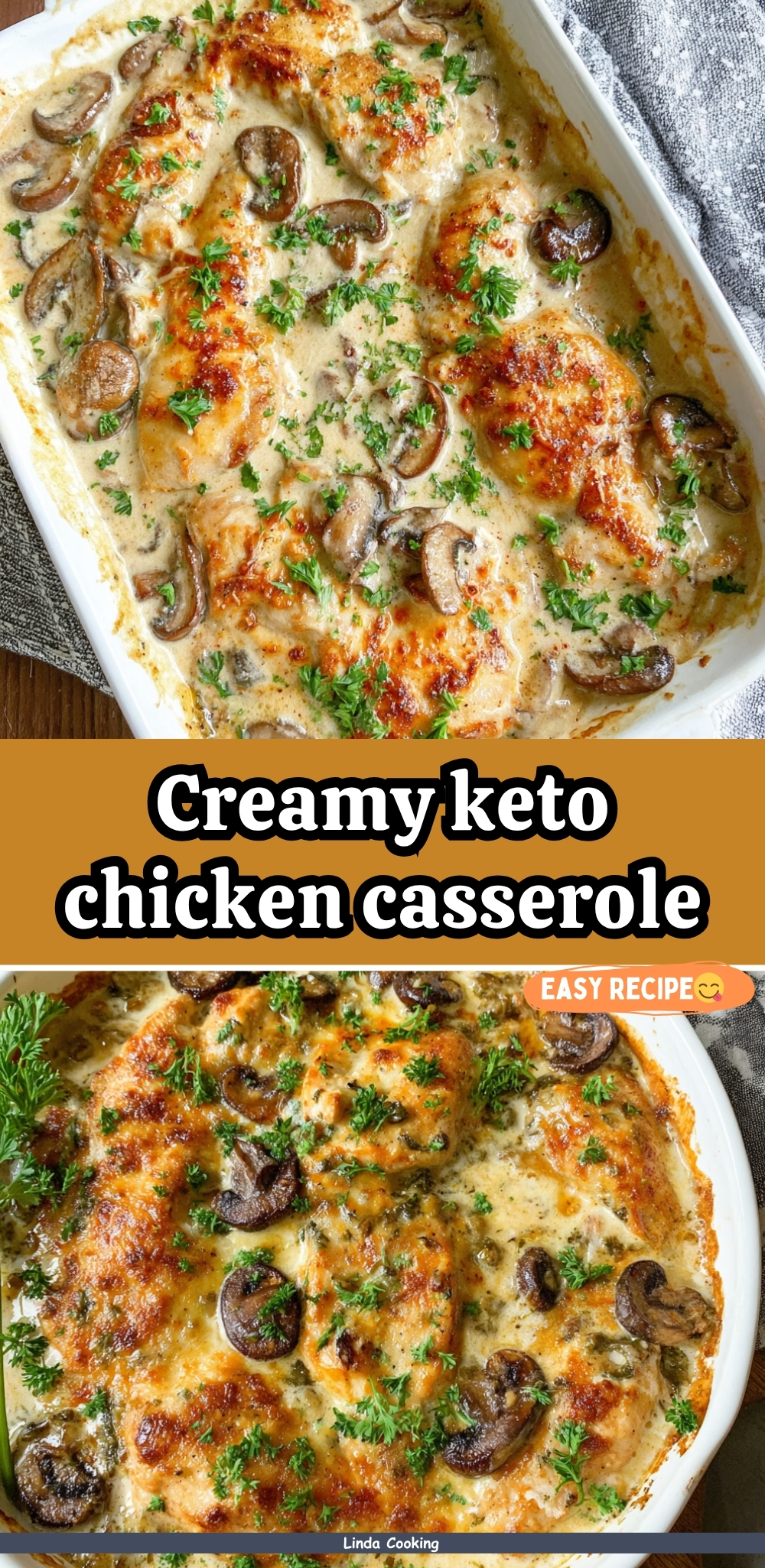 Creamy keto chicken casserole