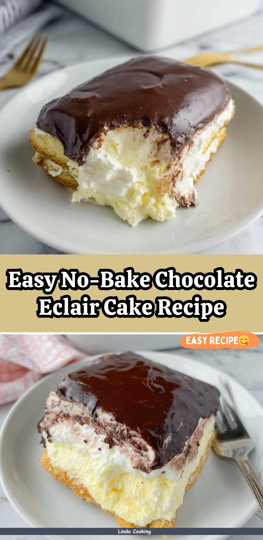 Easy No-Bake Chocolate Eclair Cake Recipe