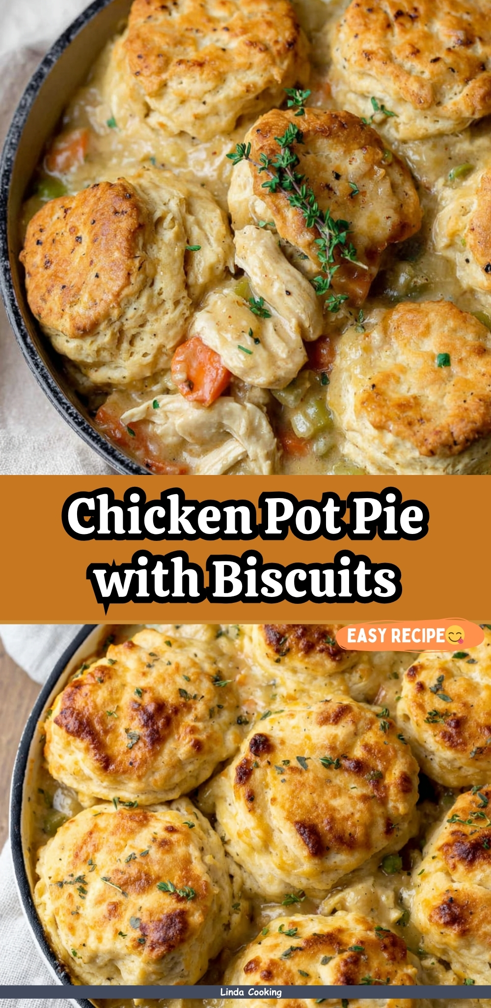 Chicken Pot Pie with Biscuits