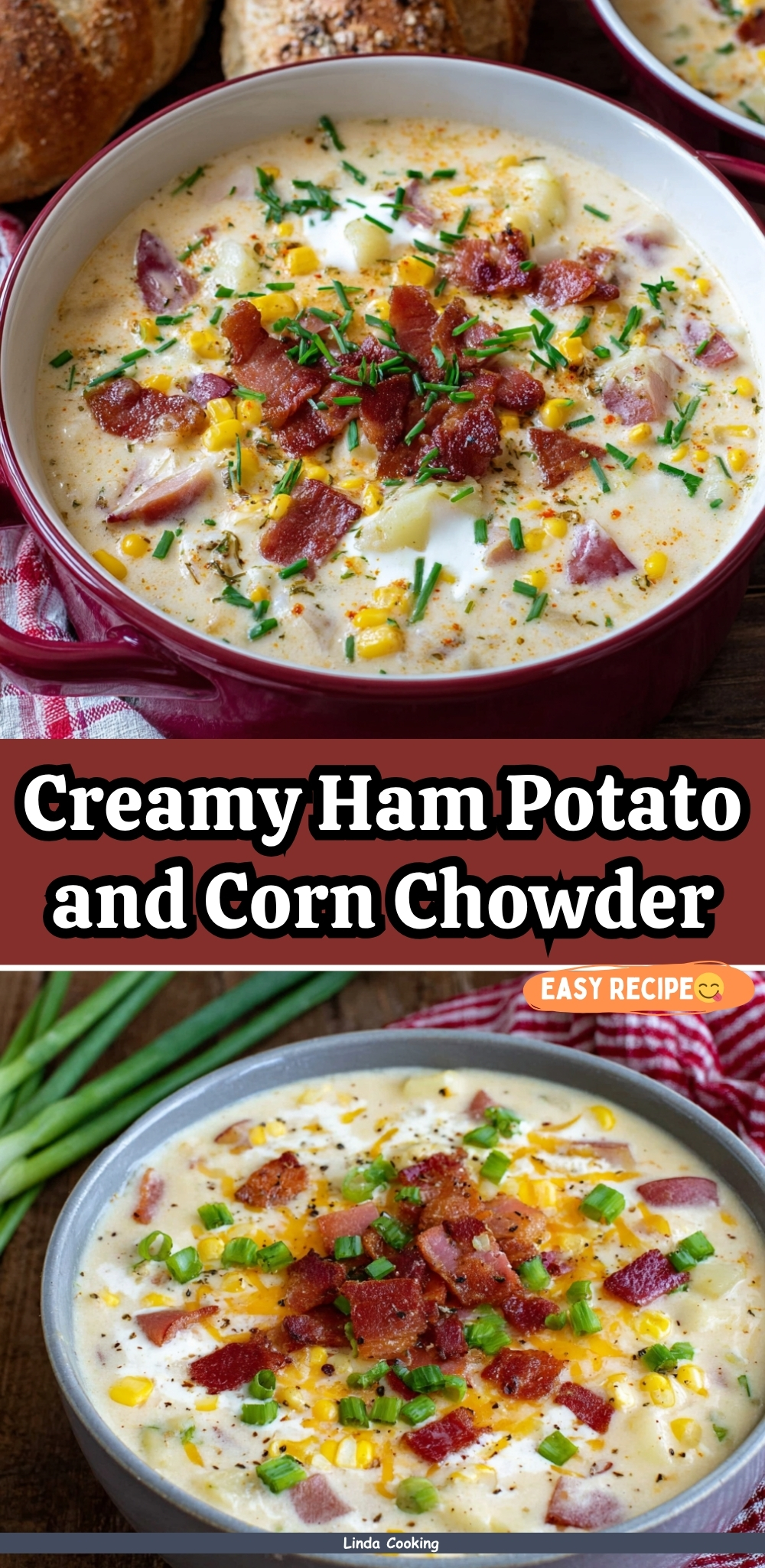 Creamy Ham Potato and Corn Chowder