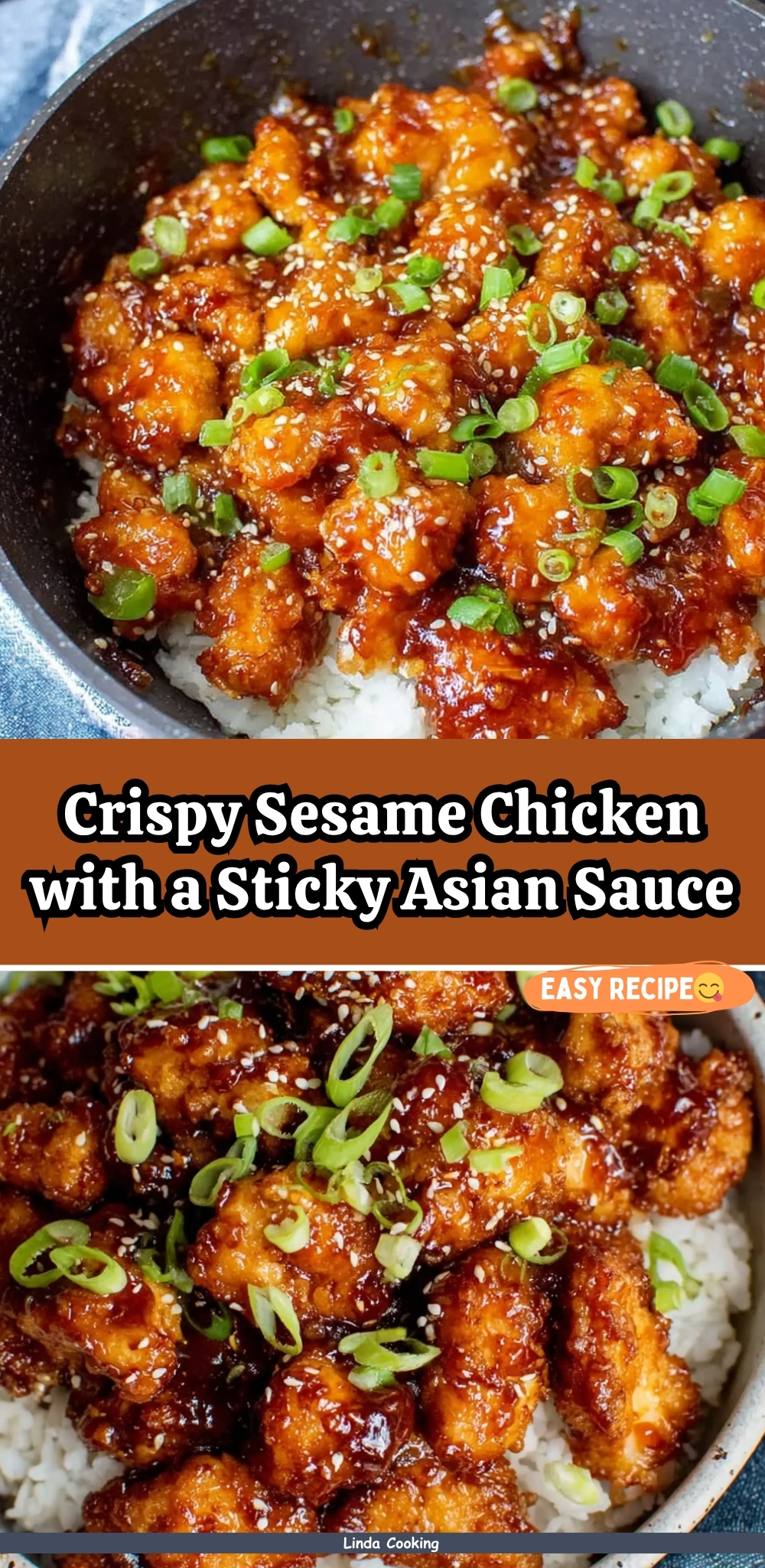 Crispy Sesame Chicken with a Sticky Asian Sauce