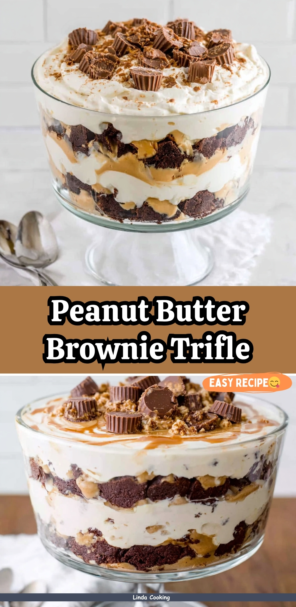 Peanut Butter Brownie Trifle