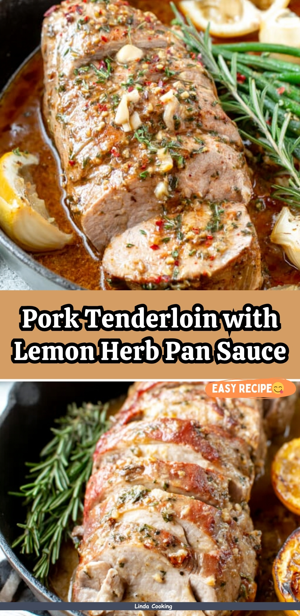 Pork Tenderloin with Lemon Herb Pan Sauce