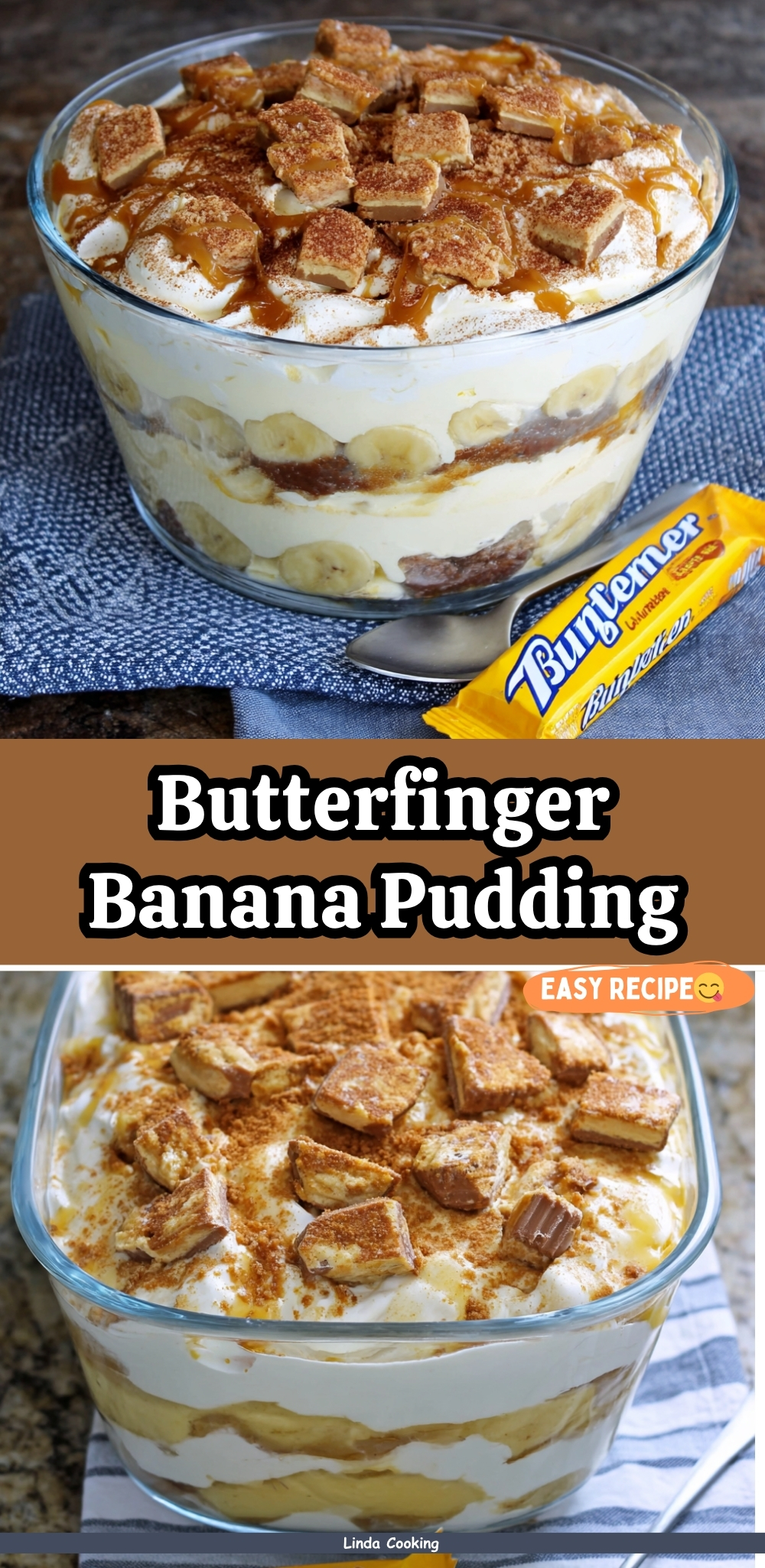 Butterfinger Banana Pudding