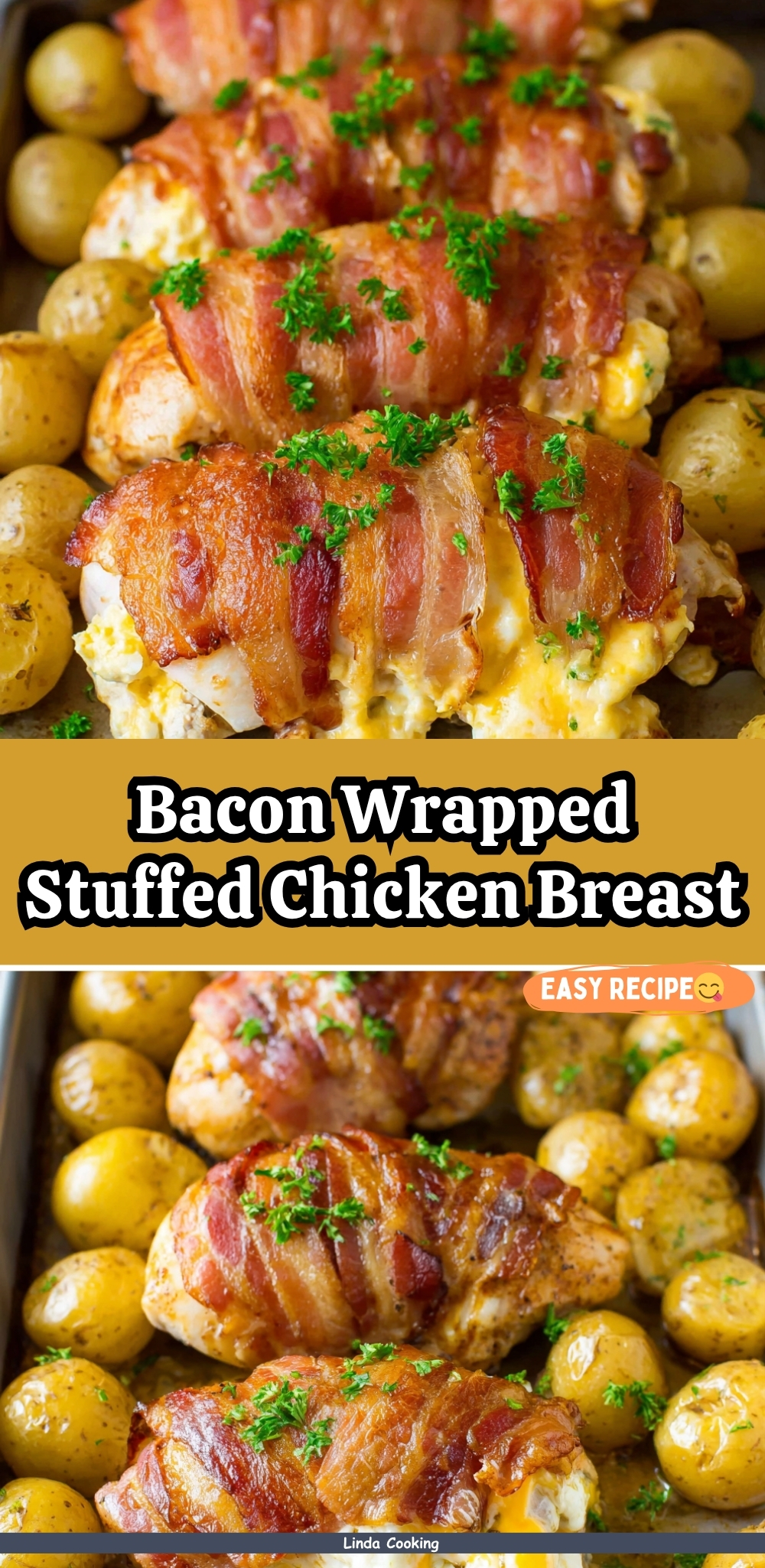 Bacon Wrapped Stuffed Chicken Breast