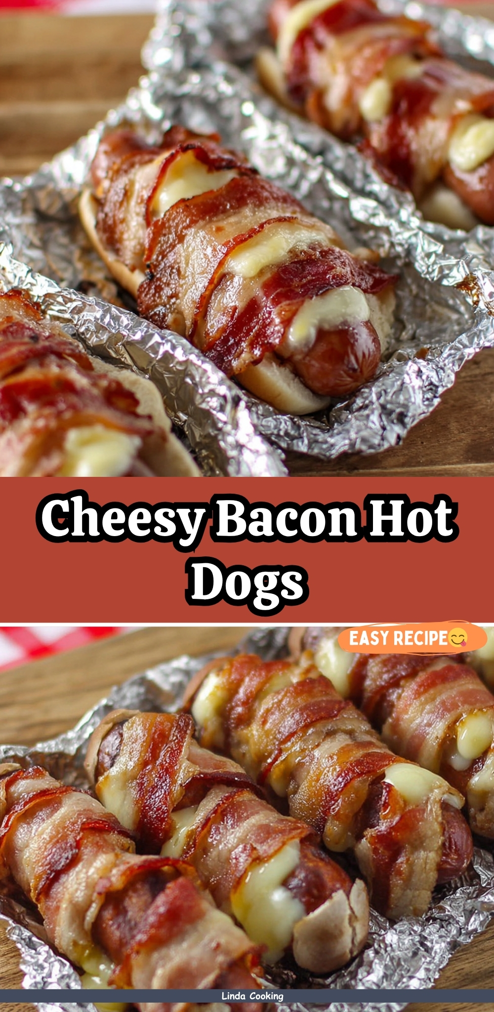 Cheesy Bacon Hot Dogs